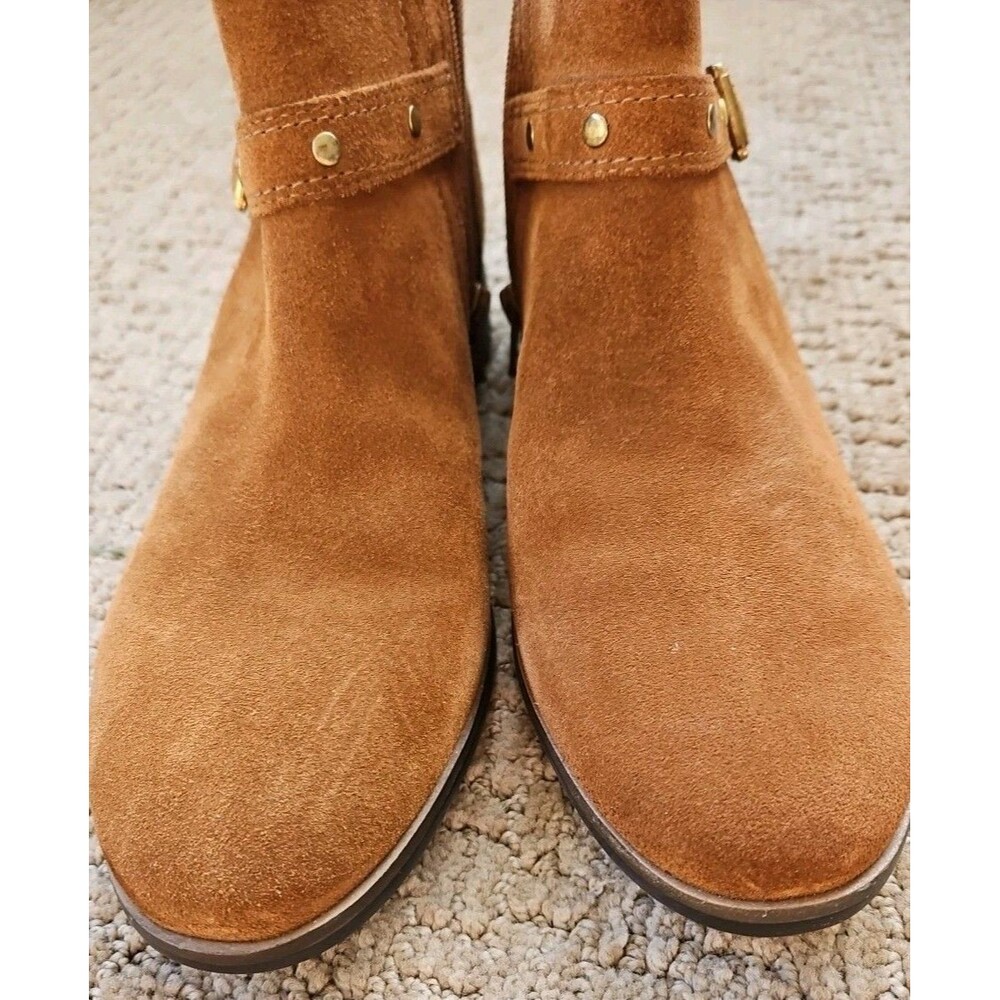 Clarks Trish Brown Strap Suede Chelsea Ankle Boots Sz 9 M NEW - Picture 4 of 9